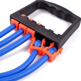 SagaSave Chest Expander, Muscle Exerciser Adjustable Pull Strength 5 Resistance Bands TPE Chest Expander Pull Stretcher for Home Gym Muscle Training Exerciser