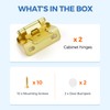 JOYDECOR 60 Pack 30 Pairs Gold Semi-Overlay 1/2 Inch Self-Close