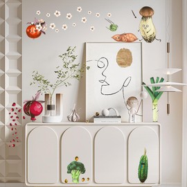 AIBAOBAO 3D Wall Sticker for Living Room Funny Vegetables (30 x 20 cm)