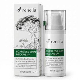 Gel natural de primeros auxilios para recuperación de la piel sin cicatrices para quemaduras y heridas, gel de primeros auxilios para cortes, rasguños y quemaduras – Pomada avanzada de reparación de
