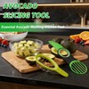 2 Pack Avocado Slicer Set, 3-in-1 Avocado Cutter Slicer
