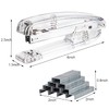 Transparent Acrylic Stapler for Office, Clear Staplers for Desk, Silver