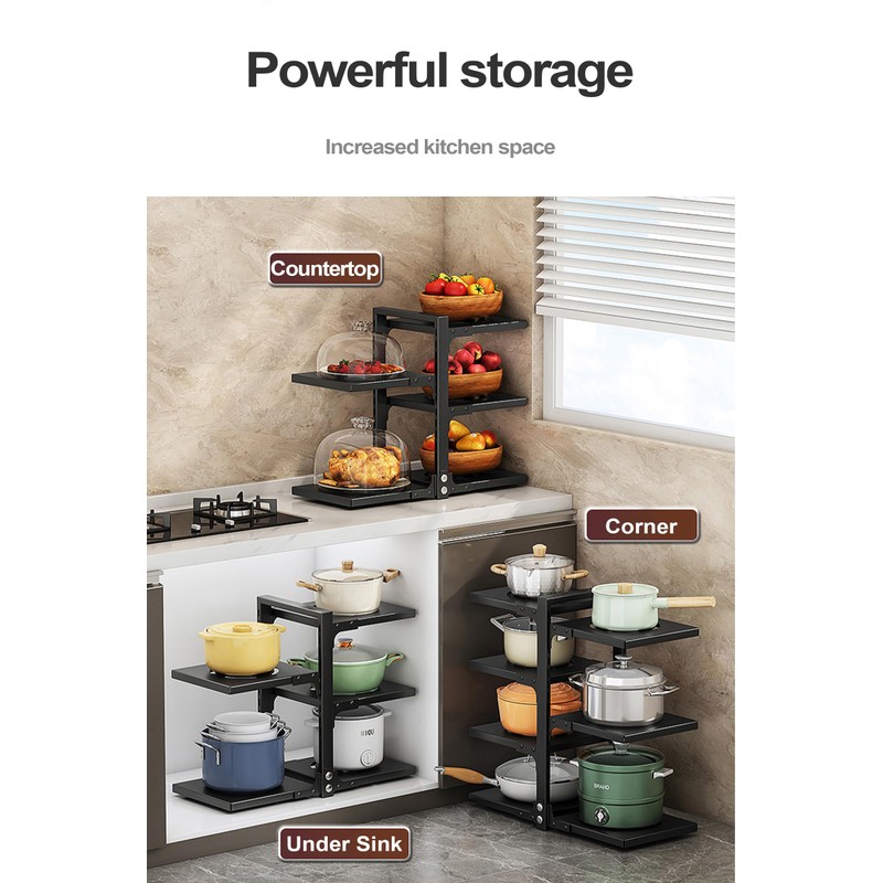 YANYYGu Pots and Pans Organizer for Cabinet, Heavy Duty Pot