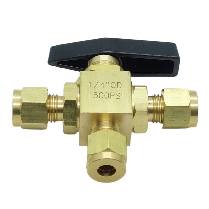 CDQBWKJGFJ 1 Piece Brass 1/4" Tube OD Compression L Port