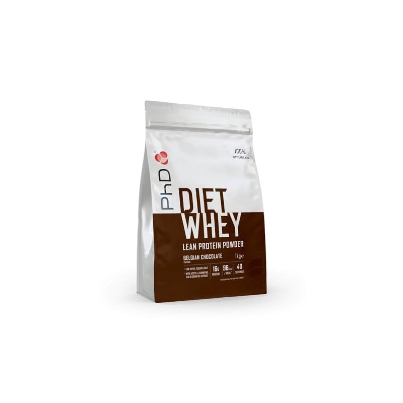 PhD Diet Whey 1kg Belgian Chocolate