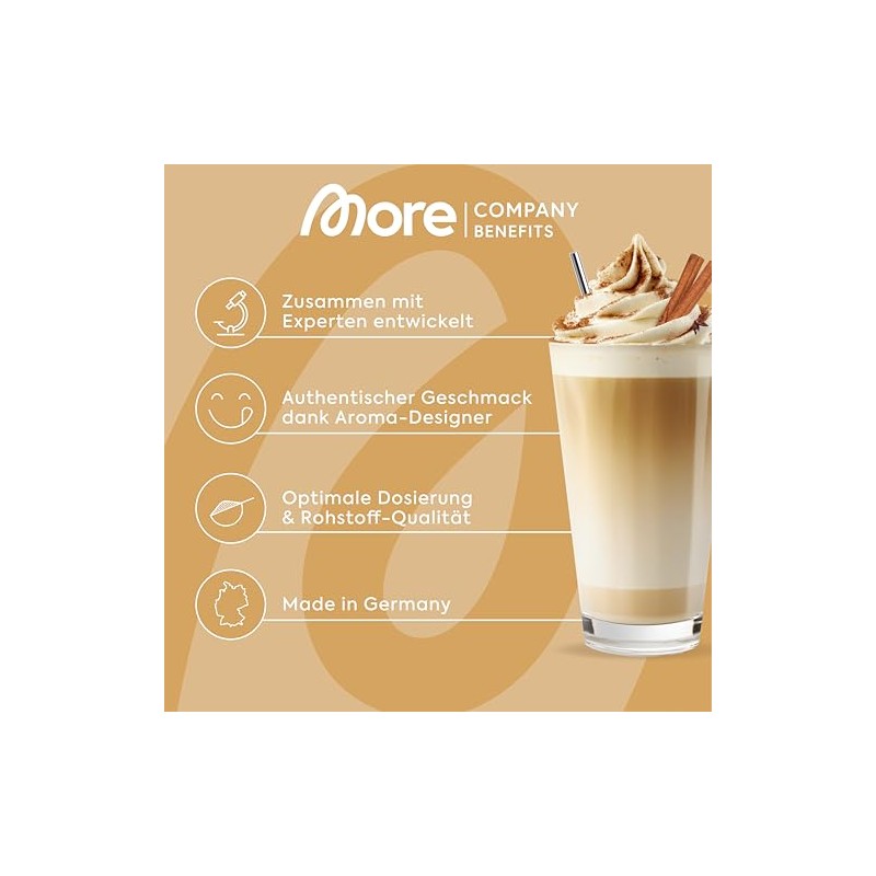 MORE Protein Iced Chai Latte, 650 g, with Valuable Proteins,