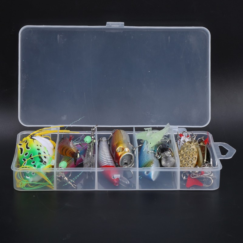 22Pcs/Box Artificial Simulation Hard Soft Mixture Lure Bait Set with