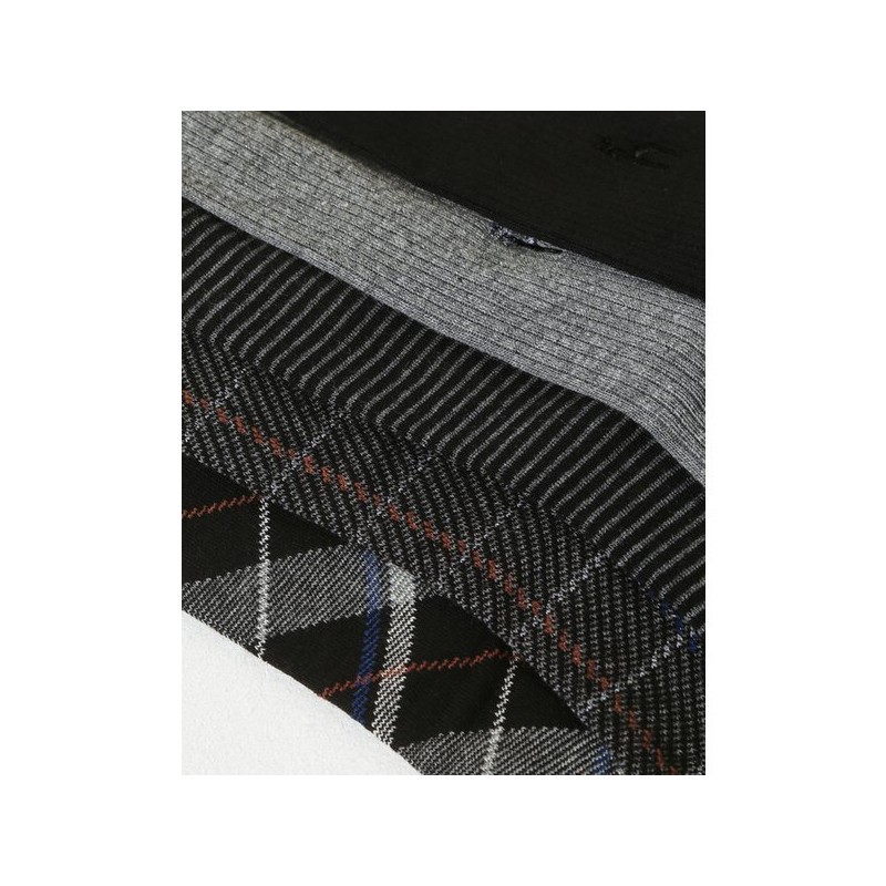 Hazzys (대구신세계)화이트 패턴 면혼방 장목양말5종세트 HJSS5E502WT (Daegu Shinsegae) White Pattern