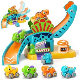 Lehoo Castle Juguetes para Niños de 2 Años, Juego para Niños Pequeños de 1 a 3 años, Juguetes Montessori con Coches, Juego para Bebés de 12 a 18 Meses