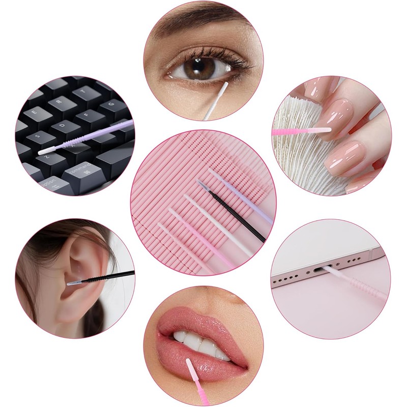 200 pinceles de micro aplicadores, extensión de pestañas para maquillaje,