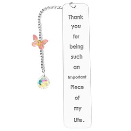 Butterfly Pink Bookmarks Thank You Gifts for Women, Coworker, Book Lovers, Friendship Gifts for Mom Readers Boss, Best Friend Graduation, Teacher Appreciation Gifts Birthday Christmas Mothers Day