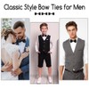 Bluckincle Black Bow Tie,Black Bow Ties for Men,Halloween Bowtie,Clip on