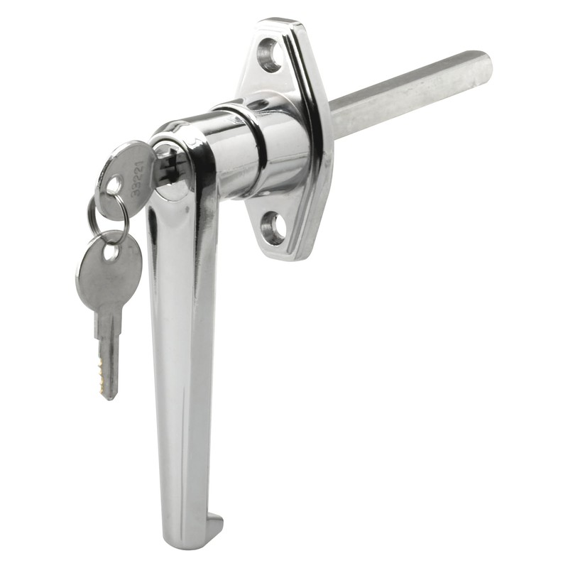 Prime-Line GD 52123 Door Handle Lock, Keyed, Diecast Zinc, Chrome