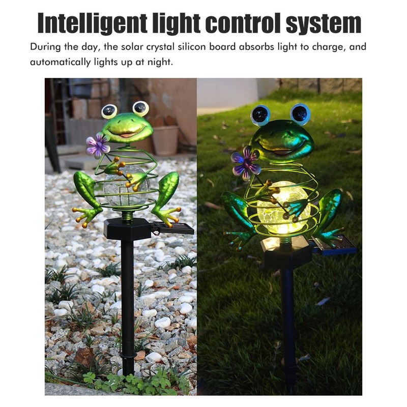 Solar Outdoor Lawn Lamp Frog Spring Garden Decoration Light Waterproof