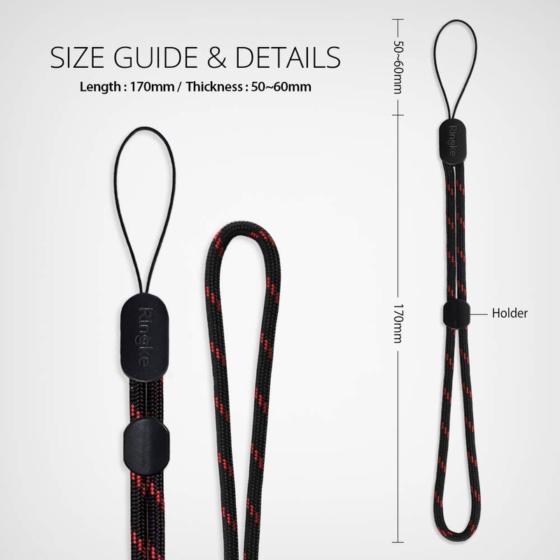 Ringke Paracord Wrist Strap [2 Stück] Mehrzweck Verstellbare Handschlaufe Kompatible