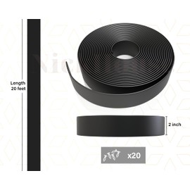 2" x 20' ft Vinyl Straps for Patio Chairs Repair Kit Outdoor Patio Lawn Furniture Repair Vinyl Chair Strapping Strap Matte Finish (Black) + 20 Free Rivets!