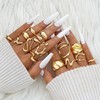 MEDOJO 24 Pcs Gold Chunky Rings for Women Stackable Knuckle