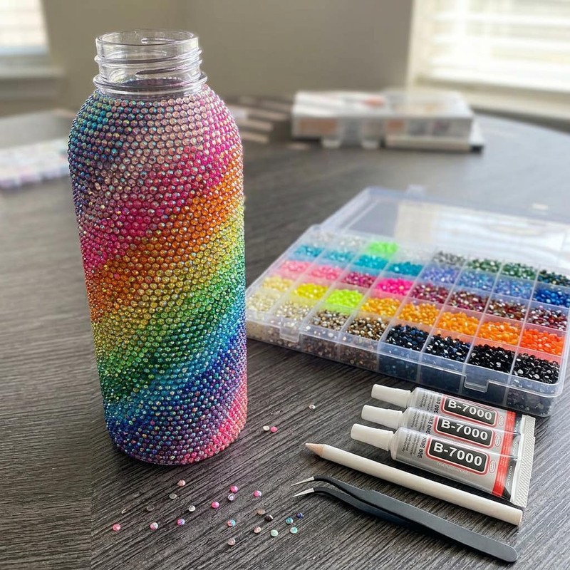 32000Pcs 40 Colors Resin Jelly Rhinestones for Bedazzling, 3mm Flatback
