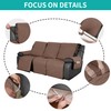 Easy-Going Brown/Beige Waterproof Recliner Sofa Cover with Pocket, 1-Piece Reversible