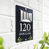 Custom Signs Solar Illuminated Modern Anthracite House Number Sign 24cm