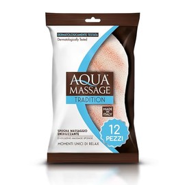 ARIX | 12 energetisierende Massageschwämme für den Körper der Linie Aqua Massage Tradition, sanfter Peeling-Schwamm, dermatologisch getestet, belebender Schwamm für breite Poren - 12 Stück