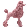 Lukitas Standing Pink Poodle Sculpture Decor, Decorative Dog Statue, Animal