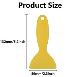 PDETVEO 10PCS Black/Yellow Plastic Spatula Putty Knife, 5.2 Inch Air Bubble Remover Sticker Installation Tool, Plastic Spreader for Patching, Decal, Wallpaper