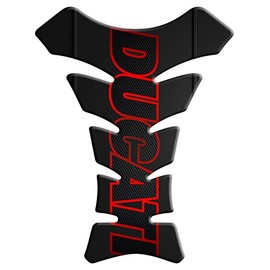 Tankpad Motorcycle Wire Pattern Tank Protector Compatible Ducati Carbon Polymer 3D 20 cm x 14 cm