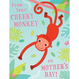 Mother's Day Card Mummy from Cheeky Little Monkey - 8 x 6 inches - Piccadilly Greetings
