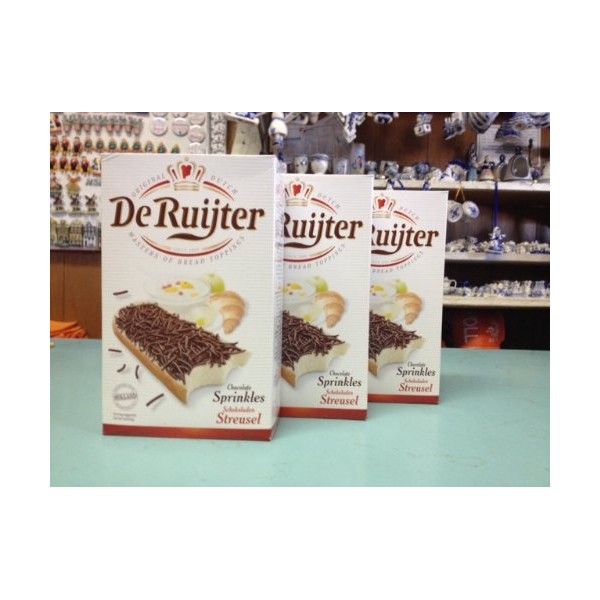 De Ruijter Chocoladehagel Puur (Chocolate Sprinkels Pure) (Pack of 6)