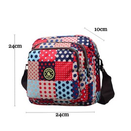 whatUneed Mommy Shoulder Bag, Lightweight Cross Body Bag Nylon Waterproof Messenger Bags for Women, Multi Pocket Handbag for Ladies and Girls