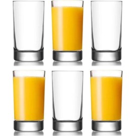 BOHEM'S Small Juice Glasses, Mini Clear Glass Cups Tumblers, 5.1 Oz, Drinking Glassware for Orange Juice, Water, Milk, Coffee, Perfect for Tasting and Small Portions, Set of 6,