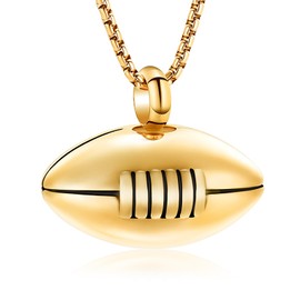Oinsi Sport Keepsake Jewelry American Football Cremation Necklace Urn Memorial Pendant Jewelry For Ashes For Men