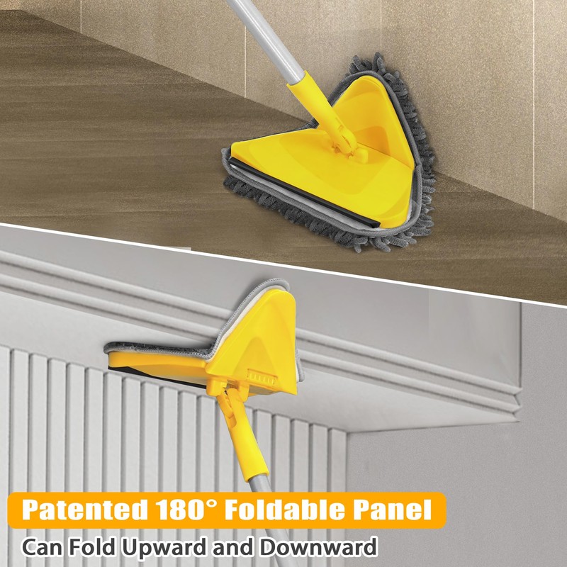 JEHONN Wall Mop with Long Handle 80 Inches, Upgraded 180°