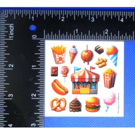 Stickasaurus Wrecks Carnival Fair Foods & Sweet Treats Stickers Mini Sheet