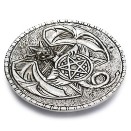 Ajuny Aluminum Round Incense Sticks Holder Burner with Ash Catcher Tibetan Style Incense Holder Meditation Accessories Spiritual Home Decor Fragrance Gifts