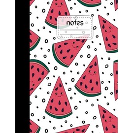 Cute Watermelon Notes: Watermelon Summer Notebook - One in a melon (8,5"×11" inches || 120 College Ruled Pages).