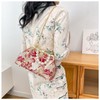 Pearl Evening Bag for Women Lily Pattern Vintage Embroidered Floral