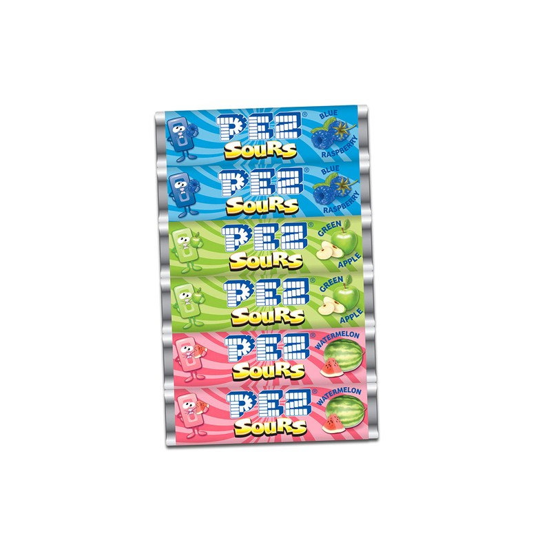 PEZ Candy PEZ Refills, 6- Packages, (Pack of 12) Sourz