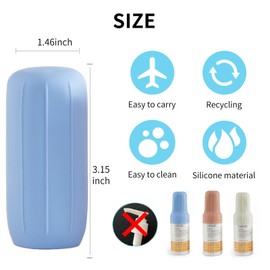 NELSHP - Fundas para botellas de viaje para artículos de cambiador, paquete de 10 fundas de silicona para contenedores de tamaño de viaje, accesorios para champú loción acondicionador (blanco transparente, 10 unidades)