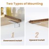 Mooche 4Pcs Floating Shelf Brackets, White Shelf Brackets, Heavy-Duty Metal