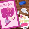 EDLMKM Pin The Bow Party Games for Kids, Pink Princess