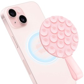 EYATKGV - Soporte para teléfono con ventosa, ventosa magnética de silicona con cuerda, soporte magnético de ventosa para selfies, fitness, video, maquillaje