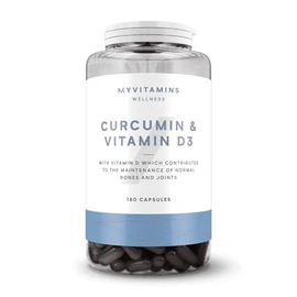 Myprotein Curcumin & Vitamin D3 Capsules – NovaSOL® Curcumin Extract & 11µg Vitamin D – Immune & Muscle Support Supplement – Anti-Inflammatory – 180 Capsules – Vegetarian-Friendly