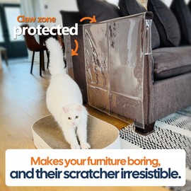 Cat Scratch Furniture Protector, Couch Arm Covers, Anti-Scratch Furniture Protector for Leather Couch, Cat Deterrent, Sofa Arm Covers, Couch Corner Protector - Model 2