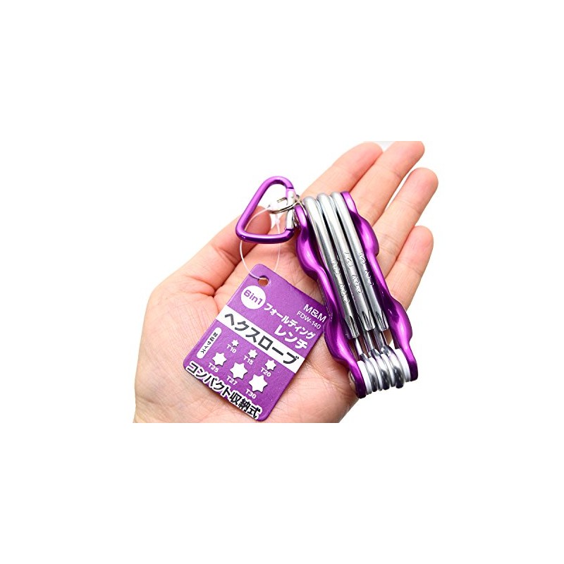 Takagi FDW-140 M&M Folding Wrench Hex Robe, Set of 6