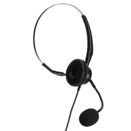 Single Ear Headset with Mic, Comfortable Lightweight Noise Canceling Wired Computer Headset for Call Center Office (Single 3.5mm Interface)