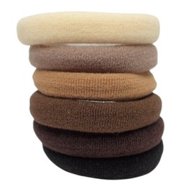 Topkids Accessories Thick Hair Bands for Women and Girls, Hair Bobbles Elastic HairBands Ponytail Holders Hair Ties Hair Elastics Hairbands Women (Brown Shades)
