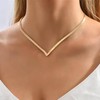 Inateannal Snake Herringbone Necklaces Choker Gold Flat Snake Choker Necklace