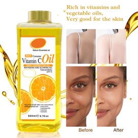 WMYCBFH Vitamin C Oil,500ml Organic Vitamin C Body Oils, for Face and Body Moisturizer Nourishing Skin Care